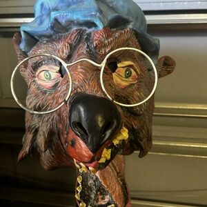 Big Bad Wolf Grandma Mask Halloween/ Theatre Pre-owned